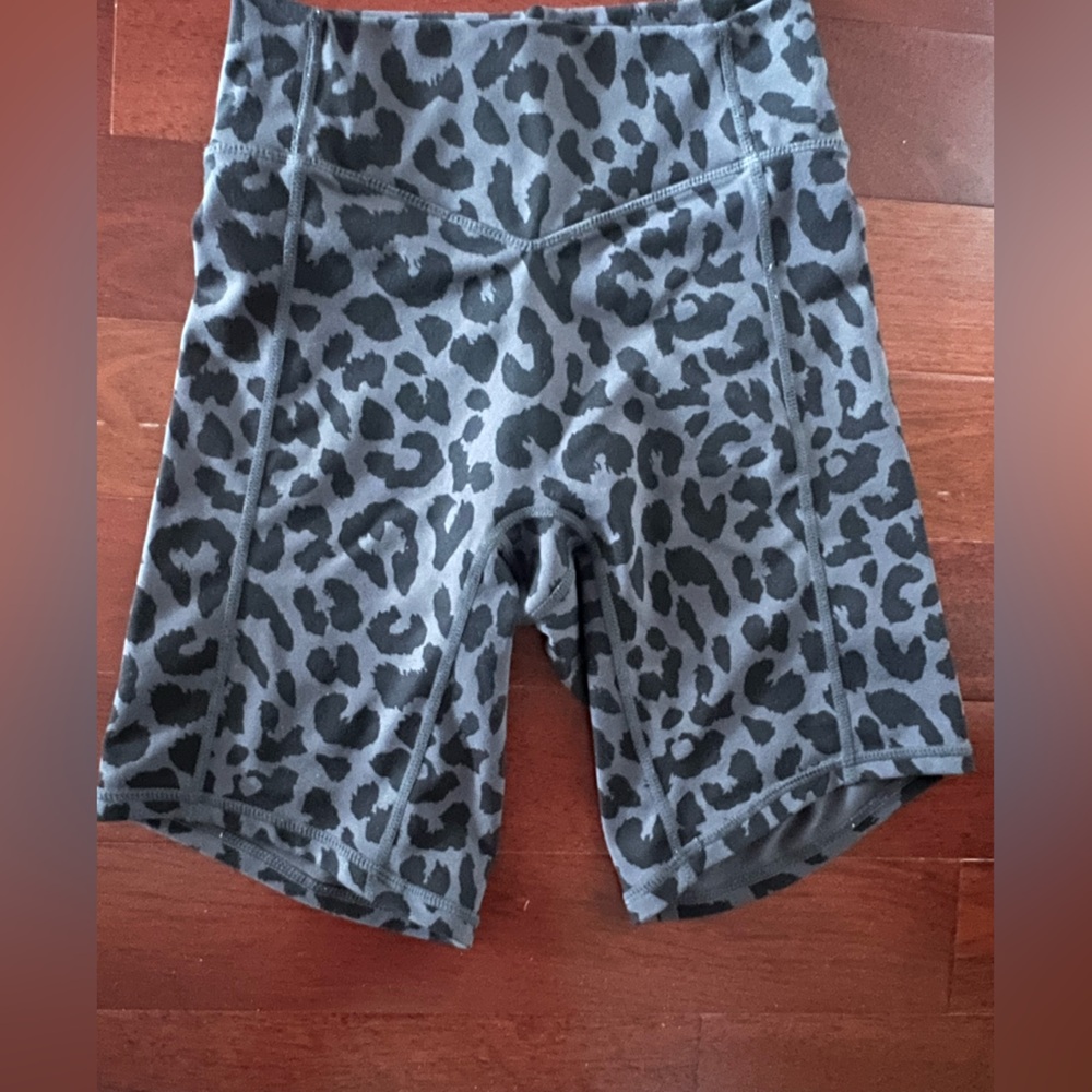 Leopard Print Biker Shorts